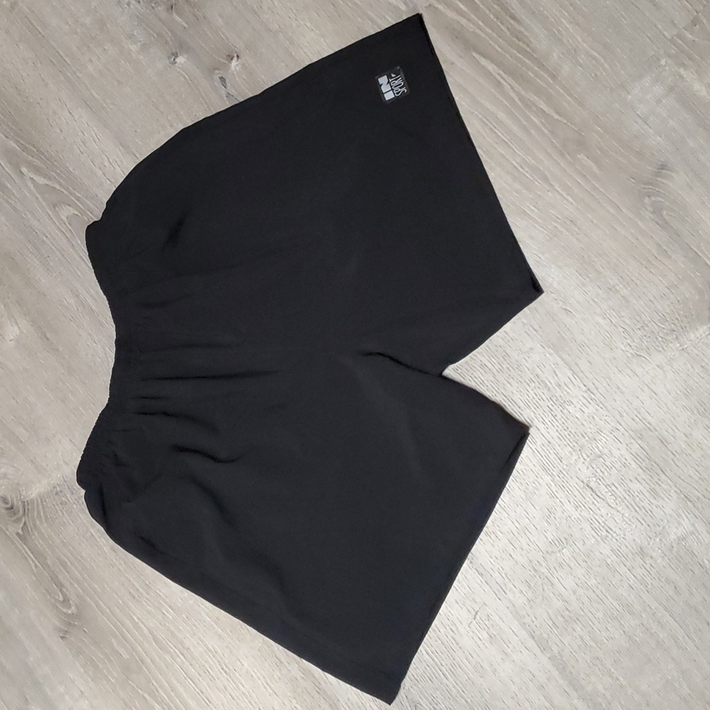 Vintage In Spot women black shorts high elastic waist size XL